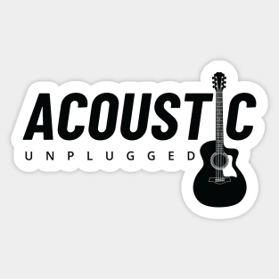 Acoustic Unplugged Acoustic Guitar Light Theme Sticker